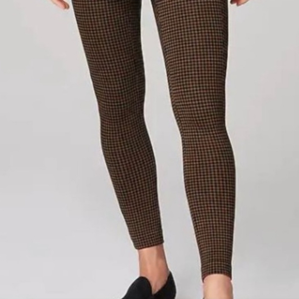 SHOSHO brown houndstooth leggings S/M